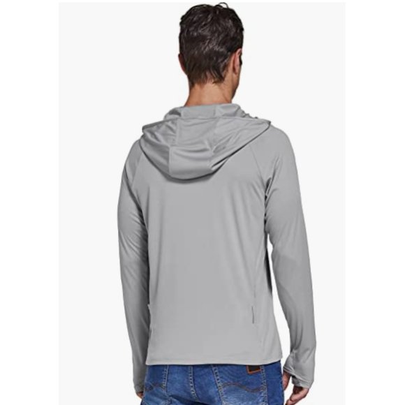 FitsT4 Men's UPF 50+ UV Sun Protection Performance Shirts Long Sleeve Grey XXL - Picture 4 of 7